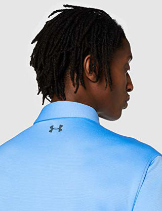Picture of Under Armour Men's Tech Golf Polo, Carolina Blue (475)/Pitch Gray, Small