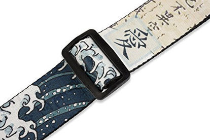 Picture of Levy's Leathers 2" Polyester Guitar Strap Sublimation-Printed with original artist's Design, Genuine Leather Ends (MPD2-016)