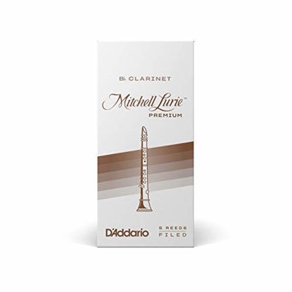 Picture of DAddario Woodwinds Mitchell Lurie Premium Bb Clarinet Reeds, Strength 3.0, 5-pack - RMLP5BCL300