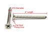 Picture of #10 X 2'' Stainless Flat Head Phillips Wood Screw, (100 pc), 18-8 (304) Stainless Steel Screws by Bolt Dropper