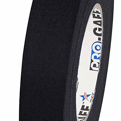 Picture of 1" Width ProTapes Pro Gaff Premium Matte Cloth Gaffer's Tape With Rubber Adhesive, 11 mils Thick, 55 yds Length, Black (Pack of 1)