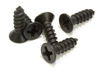 Picture of #6 X 1/2'' Black Oxide Coated Stainless Flat Head Phillips Wood Screw, (25 pc), 18-8 (304) Stainless Steel Screws by Bolt Dropper