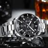 Picture of Mens Watches Chronograph Black Stainless Steel Waterproof Date Analog Quartz Watch Business Casual Fashion Wrist Watches for Men