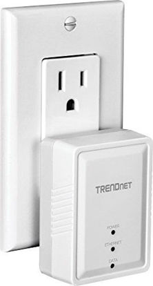 Picture of TRENDnet Powerline 500 AV Nano Adapter Kit, TPL-406E2K, Includes 2 x TPL-406E Adapters, Cross Compatible with Powerline 600/500/200,Windows 10, 8.1, 8, 7, Vista, XP, Ethernet Port, Plug & Play Install, White