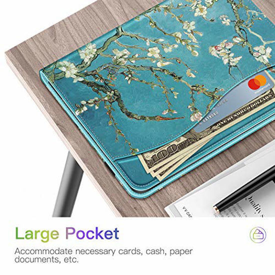 Picture of Fintie Case for iPad Air 4 10.9 Inch 2020 with Pencil Holder, Multi-Angle Viewing Cover [Supports Pencil 2nd Gen Charging] with Pocket, Auto Sleep/Wake for iPad Air 4th Generation, Blossom