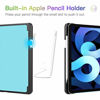 Picture of Fintie Case for iPad Air 4 10.9 Inch 2020 with Pencil Holder, Multi-Angle Viewing Cover [Supports Pencil 2nd Gen Charging] with Pocket, Auto Sleep/Wake for iPad Air 4th Generation, Blossom