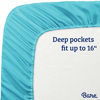 Picture of Bare Home Fitted Bottom Sheet Twin Extra Long - Premium 1800 Ultra-Soft Wrinkle Resistant Microfiber - Hypoallergenic - Deep Pocket (Twin XL, Aqua)