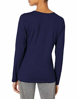 Picture of Hanes Women's Long Sleeve Tee, Hanes Navy, Small