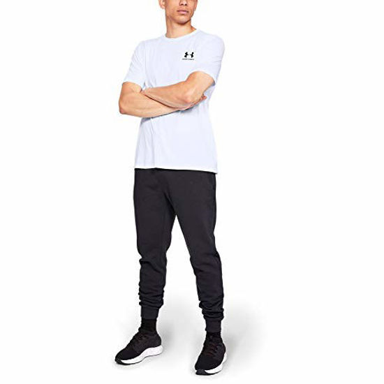 Picture of Under Armour Men's Sportstyle Left Chest Short-Sleeve T-Shirt , White (100)/Black , 3X-Large Tall