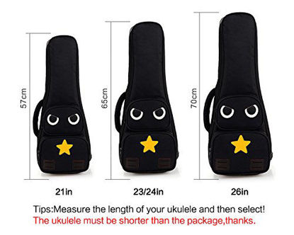 Picture of HOT SEAL Waterproof 20MM Super Thick Durable Owl Ukulele Case Bag with Storage (21in, owl)