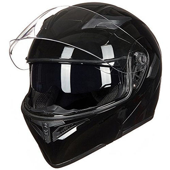 GetUSCart ILM Motorcycle Dual Visor Flip up Modular Full Face