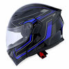 Picture of 1Storm Motorcycle Modular Full Face Helmet Flip up Dual Visor Sun Shield: HB89 Arrow Blue