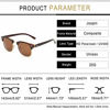 Picture of Joopin Semi Rimless Polarized Sunglasses Women Men Retro Brand Sun Glasses (Brown)
