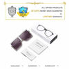 Picture of GRFISIA Square Oversized Sunglasses for Women Men Flat Top Fashion Shades (Clear Gray Frame- Gray Lens, 2.56)