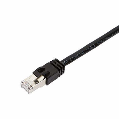 Picture of AmazonBasics RJ45 Cat 7 High-Speed Gigabit Ethernet Patch Internet Cable, 10Gbps, 600MHz - Black, 10-Foot