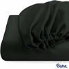 Picture of Bare Home Fitted Bottom Sheet Queen - Premium 1800 Ultra-Soft Wrinkle Resistant Microfiber - Hypoallergenic - Deep Pocket (Queen, Black)