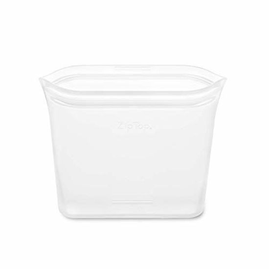 Picture of Zip Top Reusable 100% Platinum Silicone Containers - Sandwich Bag - Frost