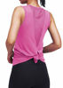 Picture of Mippo Summer Workout Tops for Women Summer Open Back Yoga Shirts Cute Fitness Workout Tank Stretchy Sports Gym Winter Clothes Tie Back Running Racerback Tank Tops with Mesh Fuchsia XS