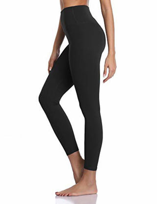 Picture of Colorfulkoala Women's Buttery Soft High Waisted Yoga Pants 7/8 Length Leggings (XL, Black)