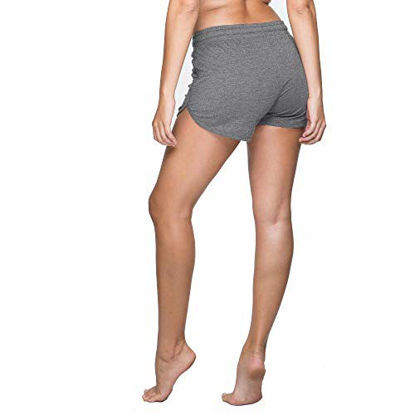 Picture of Colosseum Active Women's Simone Cotton Blend Yoga and Running Shorts (Smoked Pearl, X-Small)