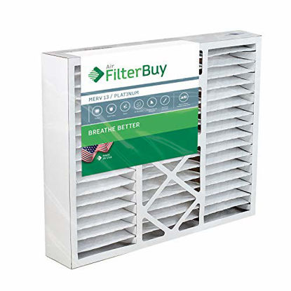 Picture of FilterBuy 24x25x5 Carrier Aftermarket Replacement AC Furnace Air Filters - AFB Platinum MERV 13 - Pack of 2 Filters. Designed to fit FILXXCAR0024, FILCCCAR0024, FILBBCAR0024.