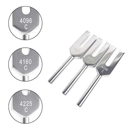 Picture of QIYUN Tuning Fork, Angel Tuning Forks - 4096 Hz 4160 Hz 4225 Hz for Healing and Perfect Healing Musical Instrument, 3 Pcs
