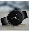 Picture of Mens Watches Ultra-Thin Minimalist Waterproof-Fashion Wrist Watch for Men Unisex Dress with Leather Band-Silver Hands