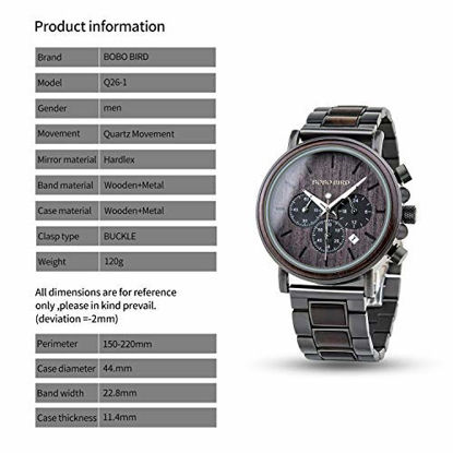 Picture of Engraved Personalized Wooden Watch for Fiancé Customized Wooden Watches for Men Anniversary Birthday Personalized Watch