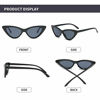 Picture of YOSHYA Retro Vintage Narrow Cat Eye Sunglasses for Women Clout Goggles Plastic Frame (Black Grey)
