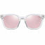 Picture of SOJOS Classic Square Polarized Sunglasses Unisex UV400 Mirrored Glasses SJ2050 with Transparent Frame/Pink Mirrored Lens