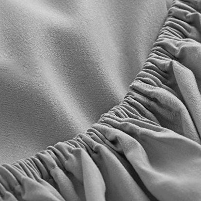Picture of Bare Home Fitted Bottom Sheet California King - Premium 1800 Ultra-Soft Wrinkle Resistant Microfiber - Hypoallergenic - Deep Pocket (Cal King, Light Grey)