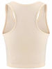 Picture of 4 Pieces Basic Crop Tank Tops Sleeveless Racerback Crop Sport Cotton Top for Women (Black, White, Light Grey, Beige, Medium)