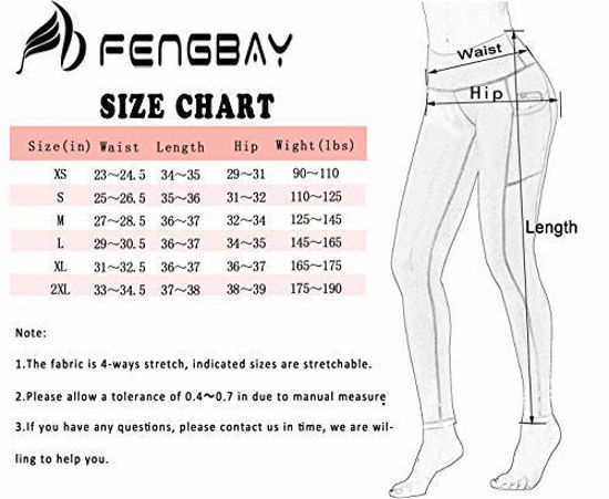 Picture of Fengbay 2 Pack High Waist Yoga Pants, Pocket Yoga Pants Tummy Control Workout Running 4 Way Stretch Yoga Leggings