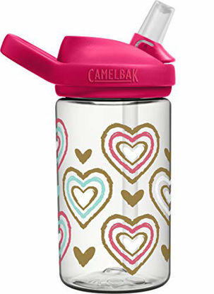 Picture of CamelBak Eddy+ Kids BPA-Free Water Bottle with Straw, 14oz, Hearts