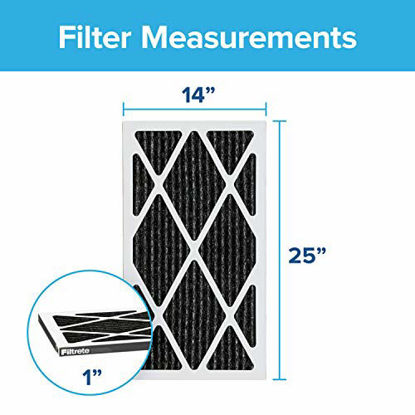 Picture of Filtrete 14x25x1, AC Furnace Air Filter, MPR 1200, Allergen Defense Odor Reduction, 6-Pack (exact dimensions 13.81 x 24.81 x 0.81)