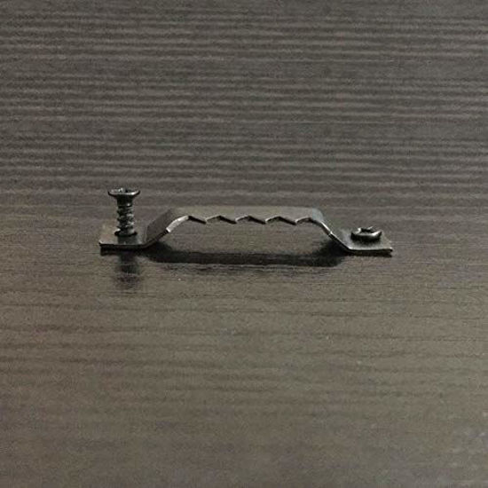 Picture of EesTeck 50 Pack Small Sawtooth Picture Hangers Steel Picture Hanging Picture Frames Hangers with Screws Picture Hang Solutions, for Hanging Clock Paintings Artwork Picture Frame Hook Photos (Black)