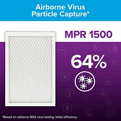 Picture of Filtrete 12x24x1, AC Furnace Air Filter, MPR 1500, Healthy Living Ultra Allergen, 6-Pack (exact dimensions 11.69 x 23.69 x 0.78)
