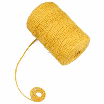 Picture of Yellow Jute Twine,328 Feet Jute Twine Colored Jute String Cord for DIY Arts Crafts Gifts Decoration