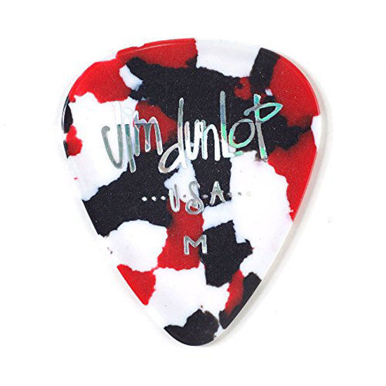 Picture of Dunlop 483P06MD Genuine Celluloid, Confetti, Medium, 12/Player's Pack