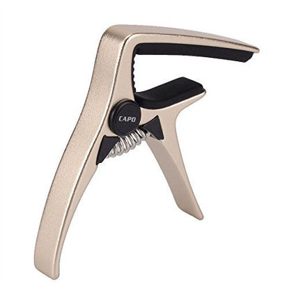 Picture of Mini Size Professional 4 String Guitar Capo, Ukulele Capo (GOLD)