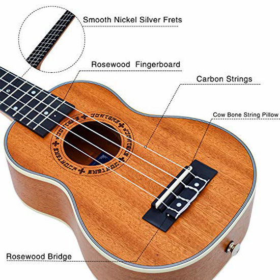 Picture of EASTROCK Tenor Ukulele 26 inch Professional Ukelele Instrument Kit for Adults with Gig Bag,EQ Tuner,Strap,Carbon String,Cleaning Cloth,Ukulele Picks Set(Tenor Ukulele,Ukulele)