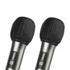 Picture of 200 Pcs Disposable Microphone Cover Non-Woven Handheld Microphone Windscreen Protective Cap for Recording Room, KTV and Any Shared Environment (Black)