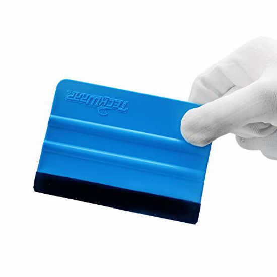 with Black Felt Edge TECKWRAP Plastic Felt Edge Squeegee 4 Inch for Car Vinyl Scraper Decal Applicator Tool 1 pcs