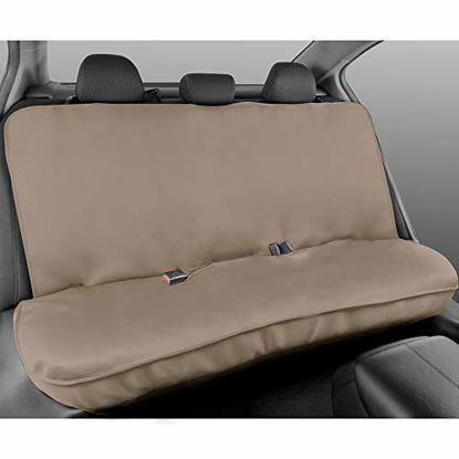 Picture of Motor Trend AllProtect Waterproof Rear Bench Car Seat Cover for Car Truck Van & SUV - Neoprene Foam Padding, Ideal Work Car Back Seat Cover with Universal Fit in Beige