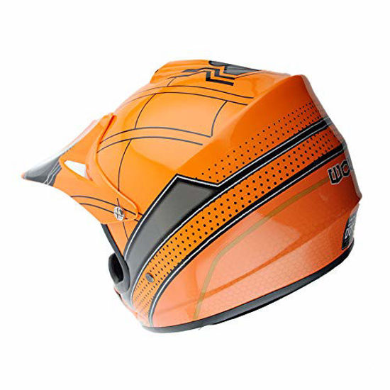 Wow youth kids motocross bmx mx atv shop dirt bike helmet spider red