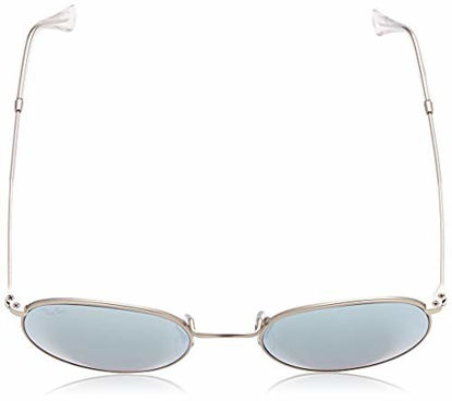 Picture of Ray-Ban RB3447 Metal Round Sunglasses, Matte Silver/Silver Flash, 53 mm