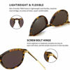 Picture of SUNGAIT Vintage Round Sunglasses for Women Men Girl Classic Retro Designer Style (Polarized Green Mirror Lens/Amber Frame(Matte Finish)) 1567 PGHPKLV