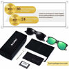 Picture of Joopin Polarized Sunglasses for Women Men, Retro Designer Sun Glasses (Matte Black+Trendy Green)