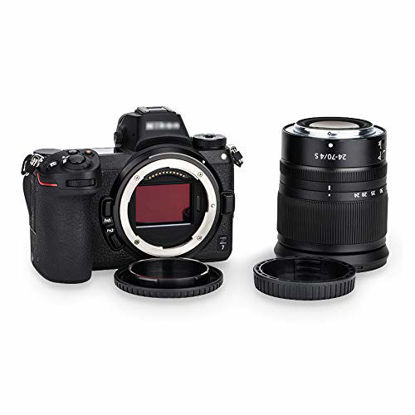 Picture of Rear Lens Cap & Body Cap Cover Fit for Nikon Z Mount for Nikon Z50 Z7 Z6 Replaces LF-N1 Rear Lens Cap & BF-N1 Body Cap -2 packs