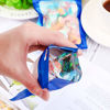 Picture of 100 Pieces Resealable Mylar Ziplock Food Storage Bags with Clear Window Coffee Beans Packaging Pouch for Food Self Sealing Storage Supplies (Blue, 4 x 6 Inch)